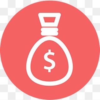 红色钱袋子矢量图,免抠元素