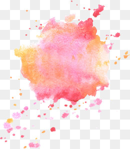 粉色晕染水彩背景,免抠元素
