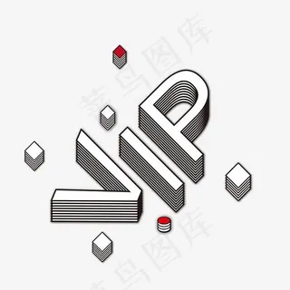 VIP英文字母素材