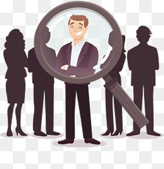 公司招聘放大镜人才,免抠元素