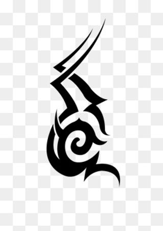 抽象纹身翅膀图案,免抠元素