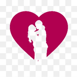 情侣心形头像,免抠元素