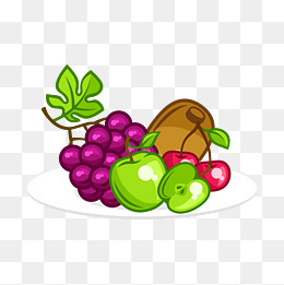 矢量手绘卡通水果,免抠元素