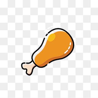 MBE风格西餐快餐美食鸡腿,免抠元素