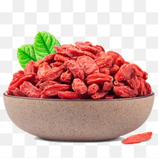 一碗红色枸杞,免抠元素