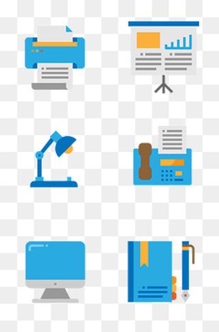 商务办公相关物品图标,免抠元素