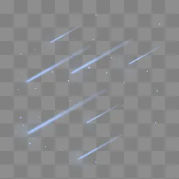 淡蓝色天空唯美流星雨光效,免抠元素(2000*2000px)psd模版下载
