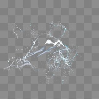 泼洒的水花效果元素,免抠元素