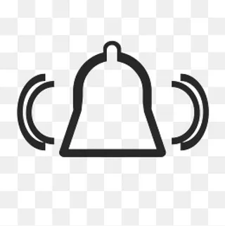 黑色手绘圆弧铃铛元素,免抠元素