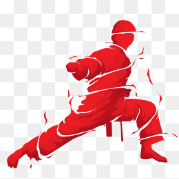 在打拳的功夫男人矢量免扣图,免抠元素