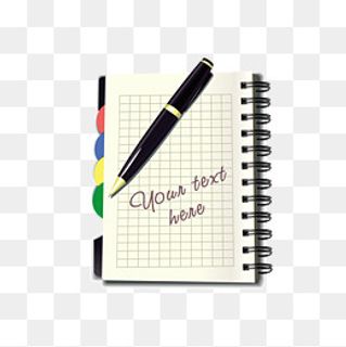 钢笔与笔记本,免抠元素