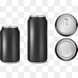 黑色的易拉罐矢量图下载
