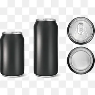 黑色的易拉罐矢量图下载