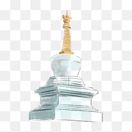 卡通白塔建筑景观,免抠元素(2000*2000px)psd模版下载