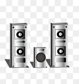 手绘家电大音响插画