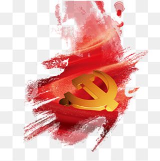 七一建党节党微红旗png下载,免抠元素