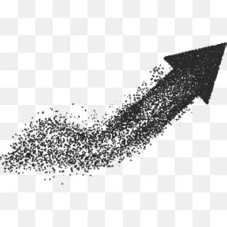 创意粉碎箭头PNG图片,免抠元素