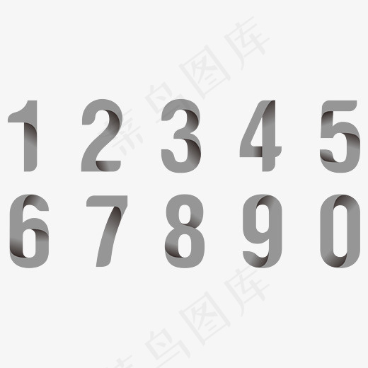 灰色折纸卷纸时尚创意艺术数字(2480*1788px)ai矢量模版下载