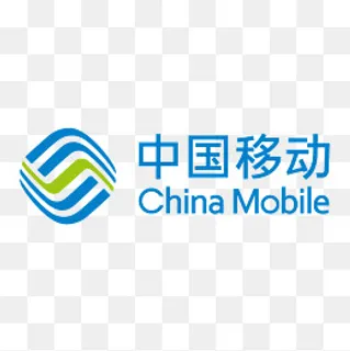 蓝色中国移动logo元素,免抠元素