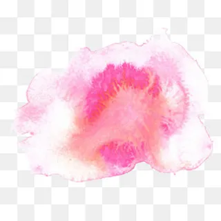 粉色水墨晕染,免抠元素