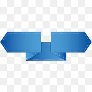 蓝色渐变折纸,免抠元素