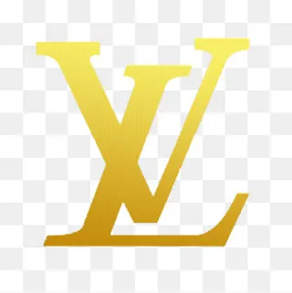 渐变金黄LV高清大牌,免抠元素