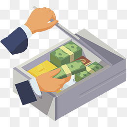 矢量金融银行运钞箱元素,免抠元素