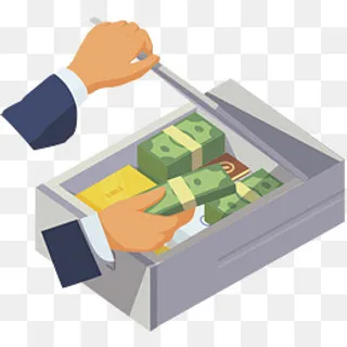 矢量金融银行运钞箱元素,免抠元素