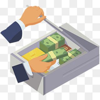 矢量金融银行运钞箱元素,免抠元素