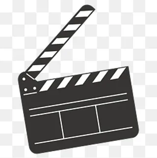 矢量扁平电影打板器,免抠元素