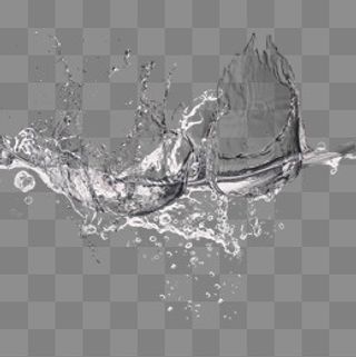 清水水花水波纹元素,免抠元素