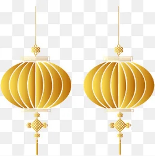 矢量新年装饰灯笼素材,免抠元素