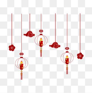 矢量手绘卡通灯笼,免抠元素