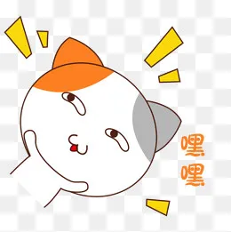 可爱手绘卡通猫咪表情包坏笑(800*800px)psd模版下载