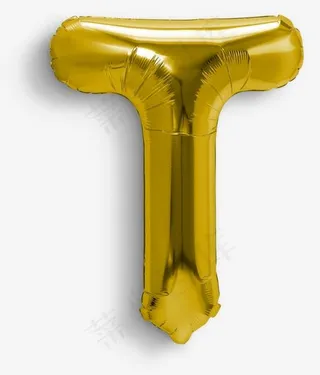 卡通手绘气球字母T