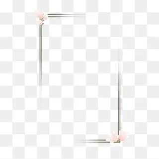 手绘小清新中国风相框卡通玉兰花,免抠元素