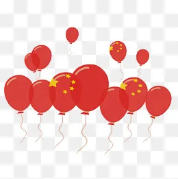 国庆节手绘卡通国庆气球,免抠元素(2000*2000px)psd模版下载