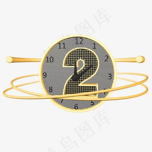 倒计时数字2立体数字2钟表C4D倒计时二(2000*2000px)