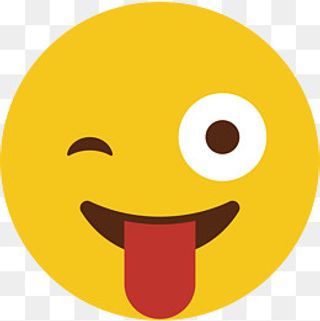 黄色可爱圆脸矢量调皮表情,免抠元素