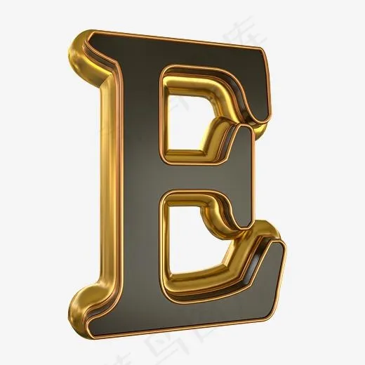 红色大写E字母