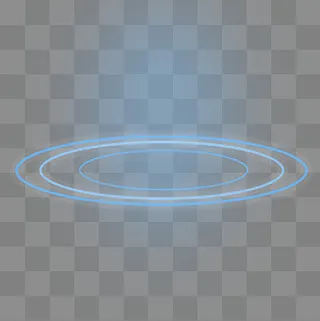 淡蓝色清爽舞台环状光,免抠元素