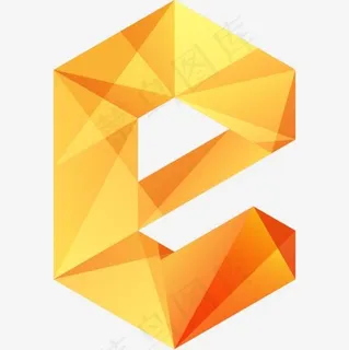 几何拼接字母E 几何拼接字母E