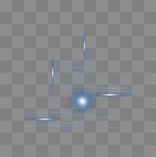 互联网科技数据光效边框,免抠元素