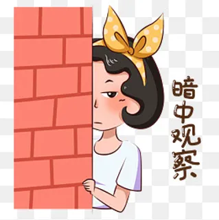 卡通都市少女主题黄发带女孩表情,免抠元素