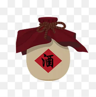 端午节手绘矢量扁平传统喝雄黄酒,免抠元素