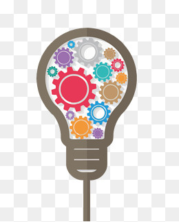 矢量灯泡齿轮,免抠元素