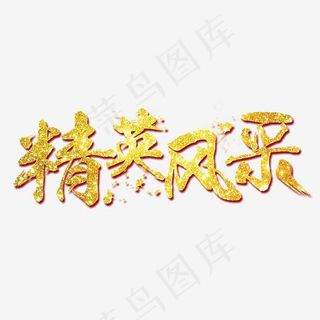 精英风采 艺术字,免抠元素艺术字