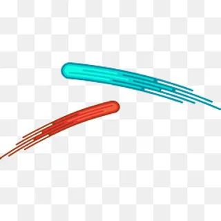 彩色流星划过矢量图,免抠元素