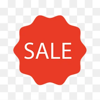 多角红色价格标签,免抠元素