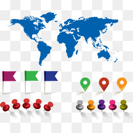 地图标记DIY矢量,免抠元素